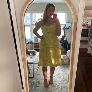 Thurley Yellow Lace Dress